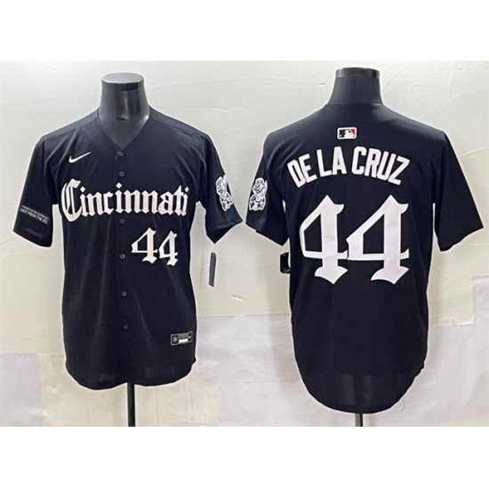 Men's Cincinnati Reds #44 Elly De La Cruz Black 'Gothic Queen City Edition' Vapor Premier Limited Stitched Baseball Jersey - Ujersey