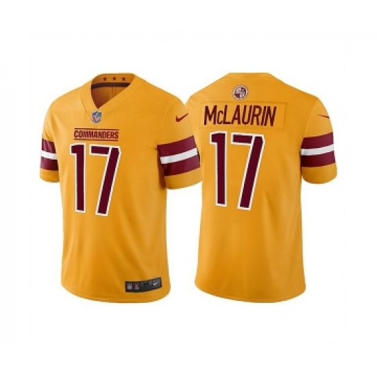 Men's Washington Commanders #17 Terry McLaurin Gold Vapor Untouchable Stitched Football Jersey - Ujersey