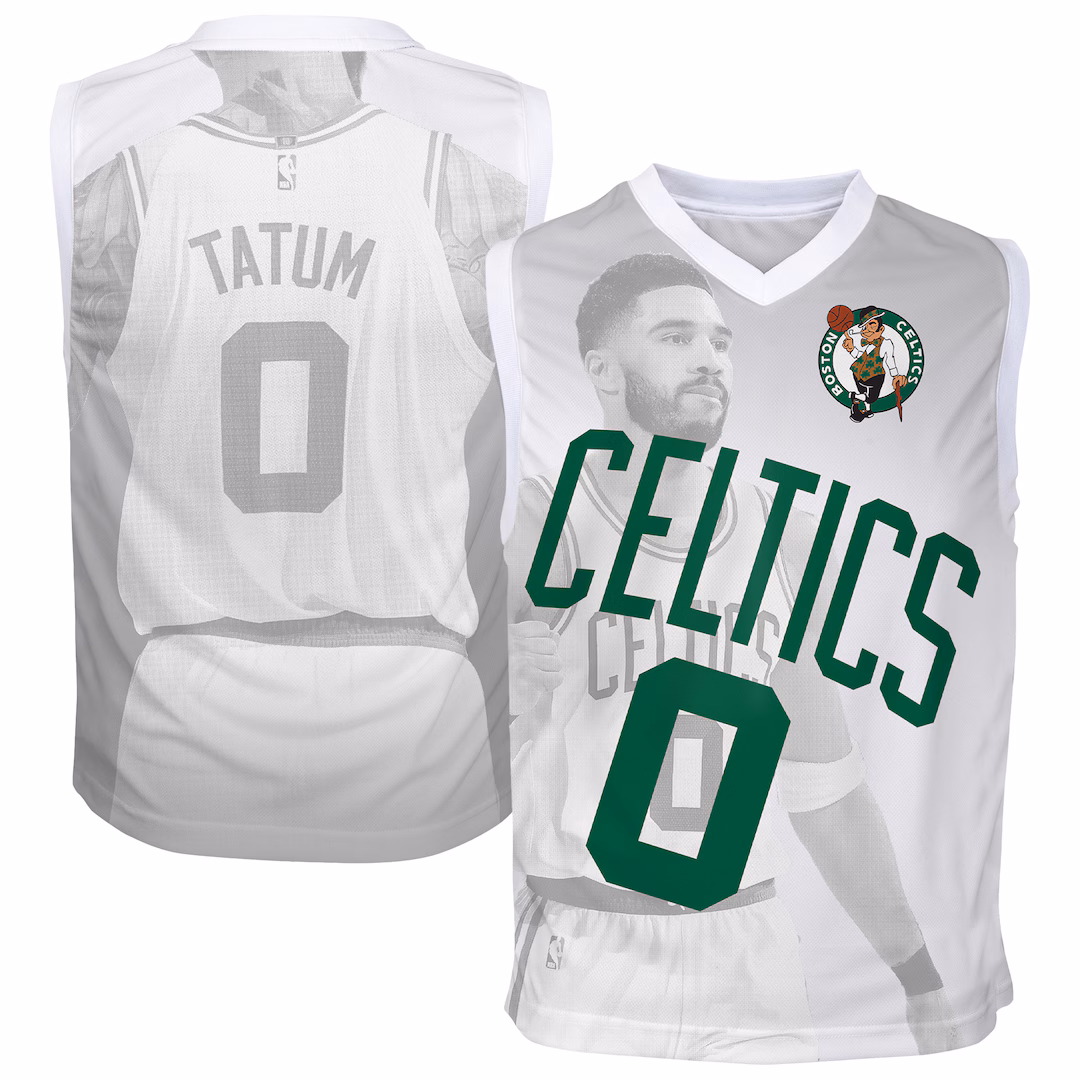 Youth Boston Celtics Jayson Tatum Outerstuff White Hometown Fashion Jersey - U-jersey