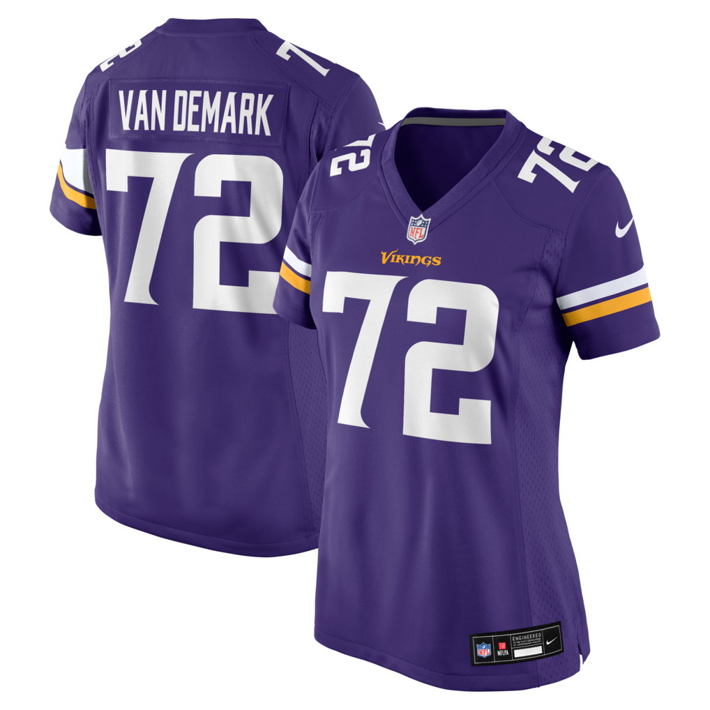 Women's Minnesota Vikings Ryan Van Demark Nike Purple Team Game Jersey - SUjersey01