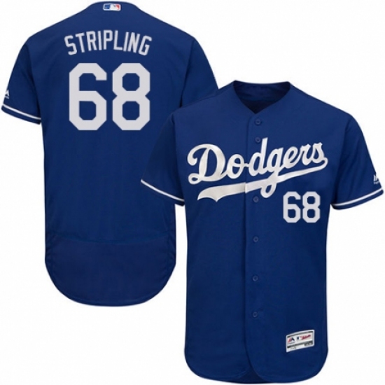 Men's Majestic Los Angeles Dodgers #68 Ross Stripling Royal Blue Flexbase Authentic Collection MLB Jersey - Ujersey