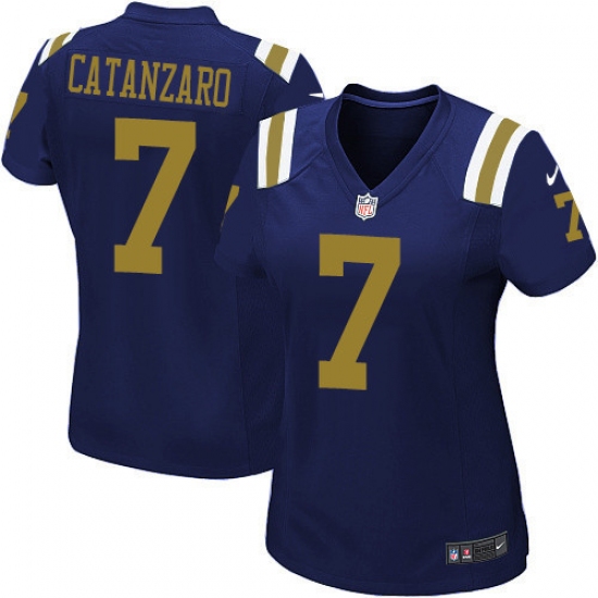 Women's Nike New York Jets #7 Chandler Catanzaro Elite Navy Blue Alternate NFL Jersey - Ujersey
