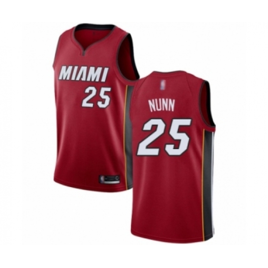 Women's Miami Heat #25 Kendrick Nunn Swingman Red Basketball Jersey Statement Edition - Ujersey