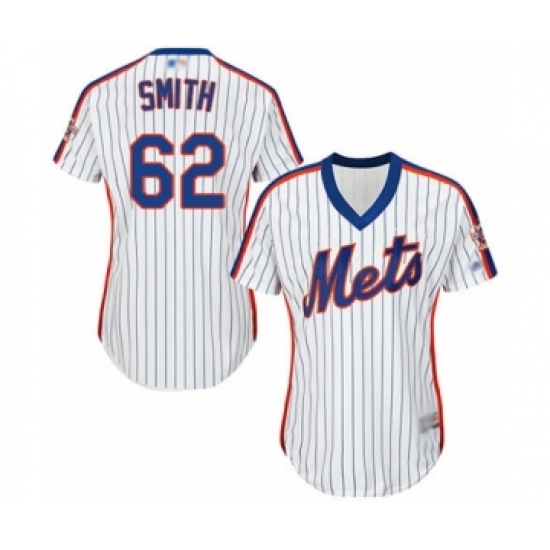 Women's New York Mets #62 Drew Smith Authentic White Alternate Cool Base Baseball Player Jersey