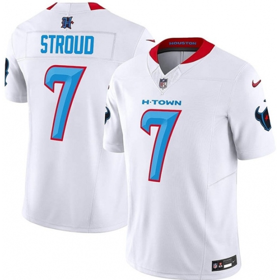 Men's Houston Texans #7 C.J. Stroud White 2024 F.U.S.E. Limited Football Stitched Jersey - Ujersey