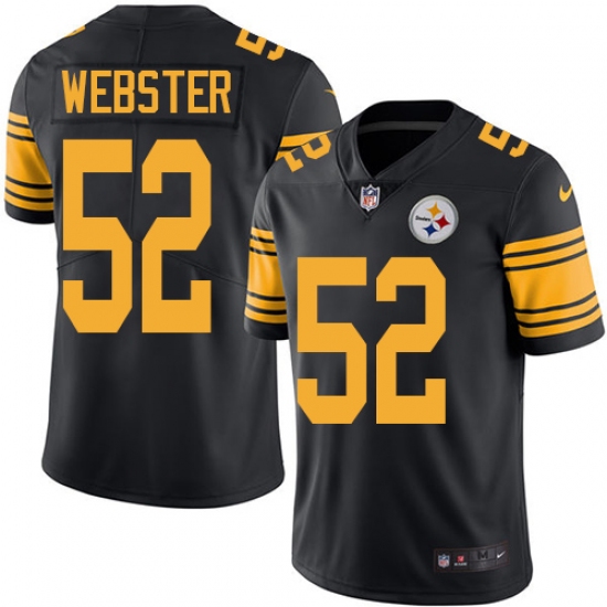 Youth Nike Pittsburgh Steelers #52 Mike Webster Limited Black Rush Vapor Untouchable NFL Jersey - Ujersey