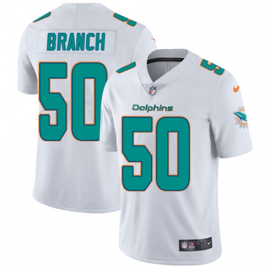 Youth Nike Miami Dolphins #50 Andre Branch White Vapor Untouchable Limited Player NFL Jersey - Ujersey