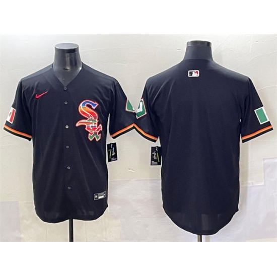 Men's Chicago White Sox Blank Black Mexico Limited Stitched Jersey - Ujersey