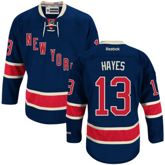 Women's Reebok New York Rangers #13 Kevin Hayes Authentic Navy Blue Third NHL Jersey - Ujersey
