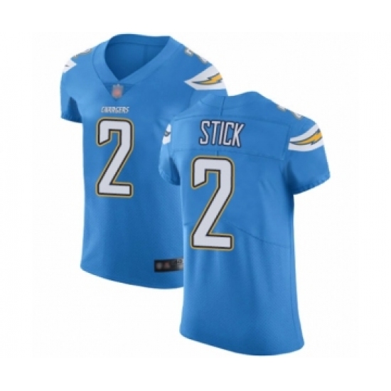 Men's Los Angeles Chargers #2 Easton Stick Electric Blue Alternate Vapor Untouchable Elite Player Football Jersey - Ujersey