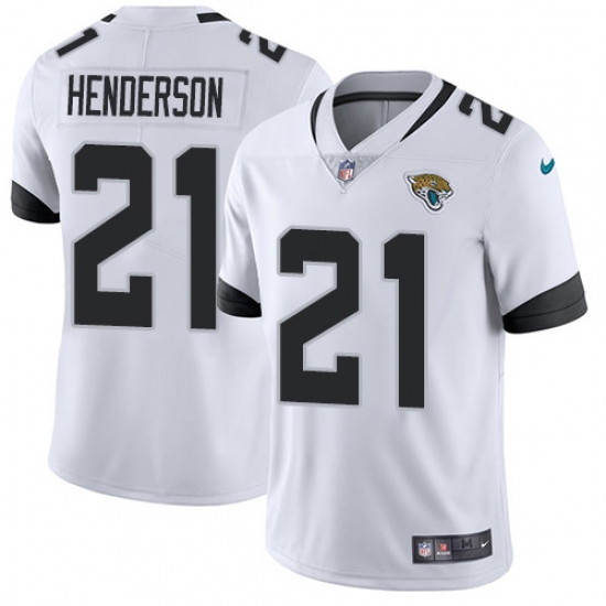 Men's Jacksonville Jaguars #21 C.J. Henderson White Stitched Vapor Untouchable Limited Jersey - Ujersey