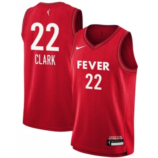 Youth Indiana Fever Caitlin Clark #22 Red Stitched Basketball WNBA Jersey