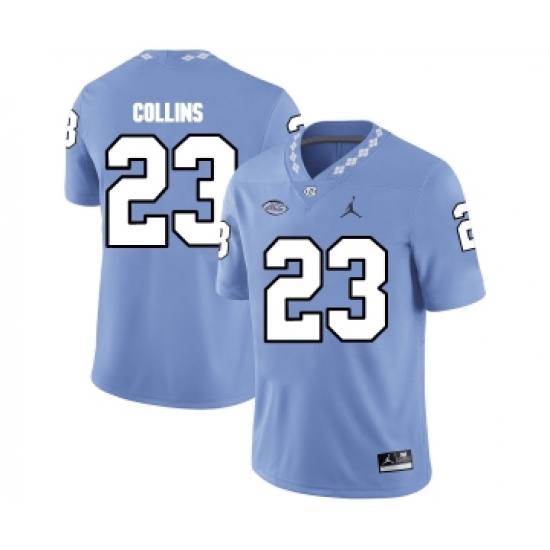 North Carolina Tar Heels 23 David Collins Blue College Football Jersey - Ujersey
