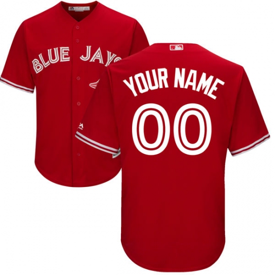 Men's Toronto Blue Jays Majestic Scarlet 2017 Cool Base Replica Custom Jersey - Ujersey