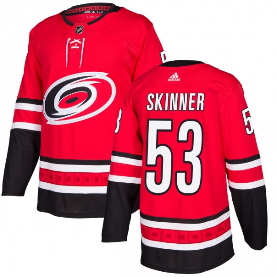 Youth Adidas Carolina Hurricanes #53 Jeff Skinner Authentic Red Home NHL Jersey - Ujersey