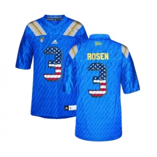 UCLA Bruins 3 Josh Rosen Blue College Football Authentic Jersey Blue - Ujersey