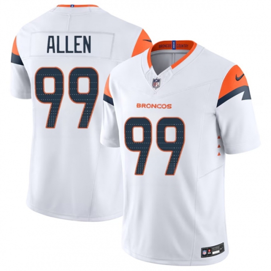 Youth Denver Broncos #99 Zach Allen White 2024 F.U.S.E. Vapor Limited Football Stitched Jersey - Ujersey