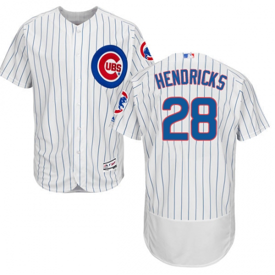 Men's Majestic Chicago Cubs #28 Kyle Hendricks White Home Flexbase Authentic Collection MLB Jersey