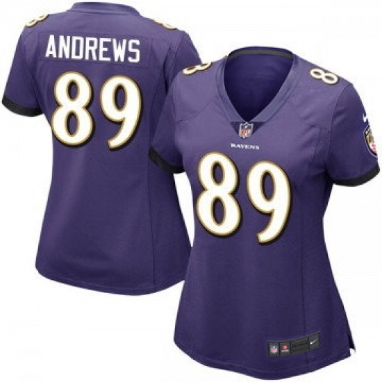 Women Baltimore Ravens #89 Mark Andrews Purple 2023 F U S E Vapor Jersey - Ujersey