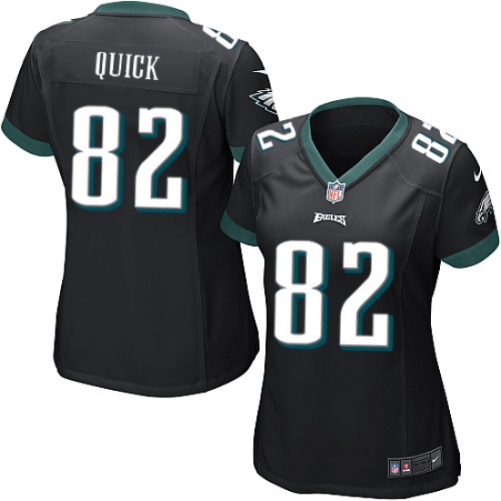 Women's Nike Philadelphia Eagles #82 Mike Quick Game Black Alternate NFL Jersey - Ujersey