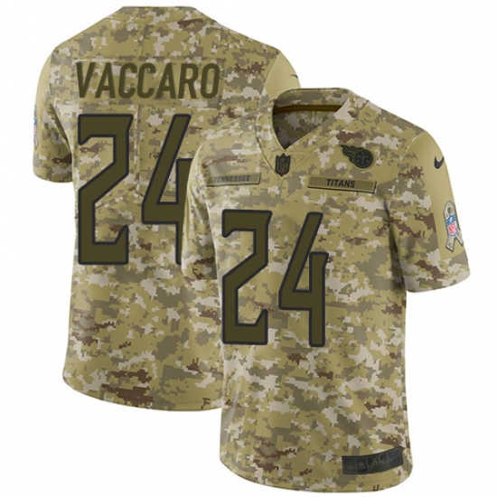 Youth Nike Tennessee Titans #24 Kenny Vaccaro Limited Camo 2018 Salute to Service NFL Jersey - Ujersey
