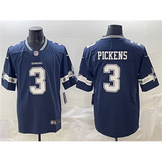 Men's Dallas Cowboys #3 George pickens Navy 2025 Vapor Untouchable Limited Football Stitched Jersey - Ujersey