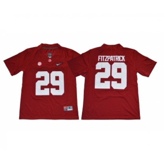Alabama Crimson Tide 29 Minkah Fitzpatrick Red Diamond Logo College Football Jersey