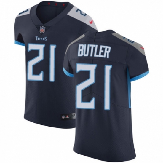 Men's Nike Tennessee Titans #21 Malcolm Butler Navy Blue Team Color Vapor Untouchable Elite Player NFL Jersey - Ujersey