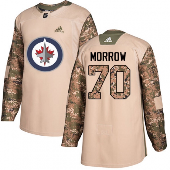 Youth Adidas Winnipeg Jets #70 Joe Morrow Authentic Camo Veterans Day Practice NHL Jersey - Ujersey