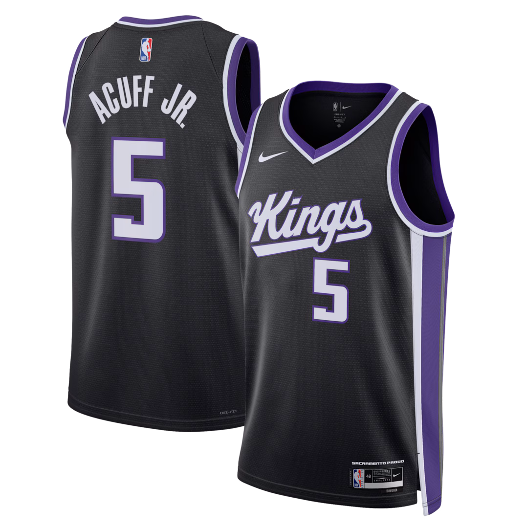 Unisex Sacramento Kings Darius Acuff Jr. Nike Black Swingman Jersey - Icon Edition - Ujersey