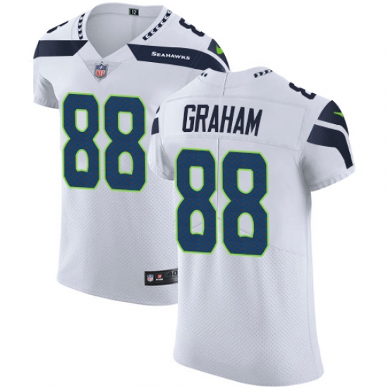 Men's Nike Seattle Seahawks #88 Jimmy Graham White Vapor Untouchable Elite Player NFL Jersey
