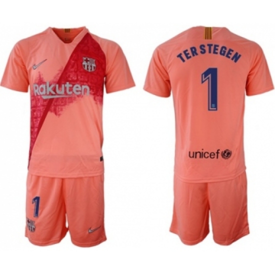 Barcelona #1 Ter Stegen Third Soccer Club Jersey