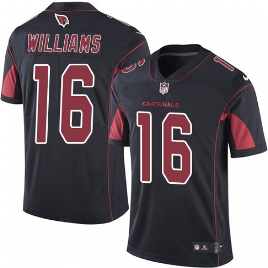Men's Nike Arizona Cardinals #16 Chad Williams Limited Black Rush Vapor Untouchable NFL Jersey - Ujersey