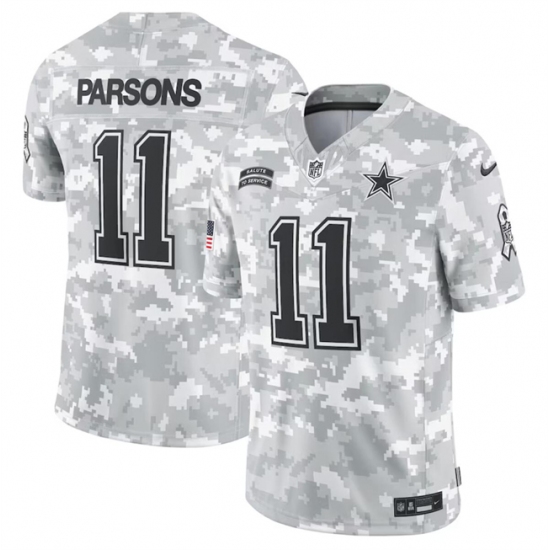 Men's Dallas Cowboys #11 Micah Parsons 2024 Arctic Camo Salute To Service Limited Stitched Football Jersey - Ujersey