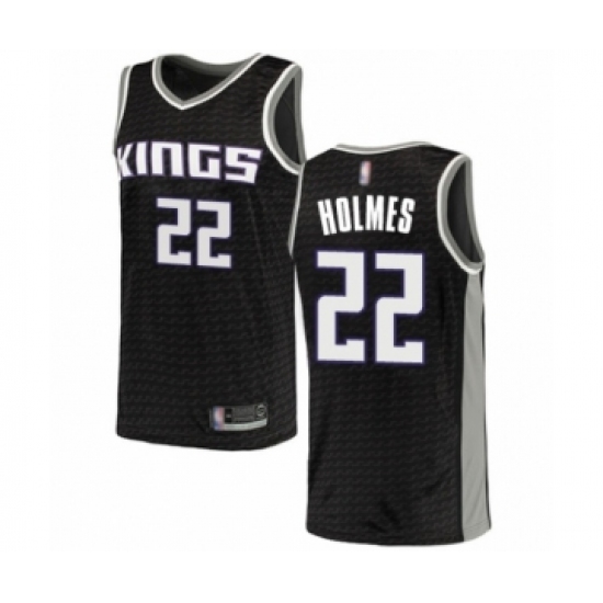 Women's Sacramento Kings #22 Richaun Holmes Swingman Black Basketball Jersey Statement Edition - Ujersey