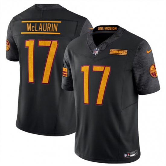 Men's Washington Commanders #17 Terry McLaurin Black 2024 F.U.S.E. Vapor Limited Football Stitched Jersey - Ujersey