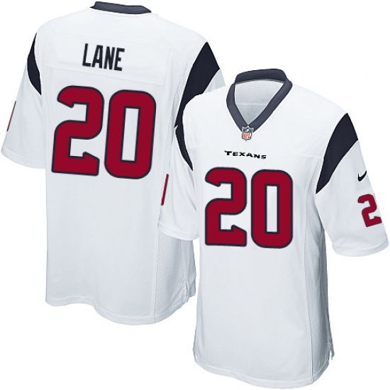 Men's Nike Houston Texans #20 Jeremy Lane Game White NFL Jersey - Ujersey
