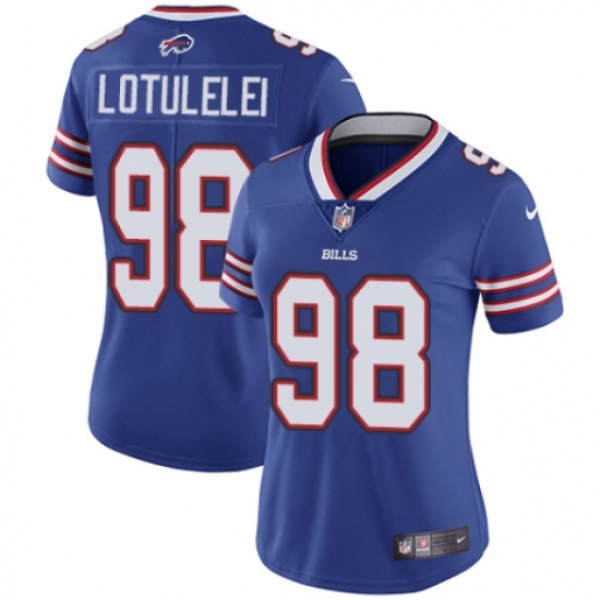 Women's Nike Buffalo Bills #98 Star Lotulelei Royal Blue Team Color Vapor Untouchable Elite Player NFL Jersey - Ujersey