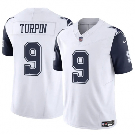 Men's Dallas Cowboys #9 KaVontae Turpin White 2023 F.U.S.E Vapor Untouchable Limited Stitched Football Jersey - Ujersey