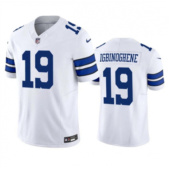 Men's Dallas Cowboys #19 Noah Igbinoghene White 2023 F.U.S.E. Vapor Limited Football Stitched Jersey - Ujersey