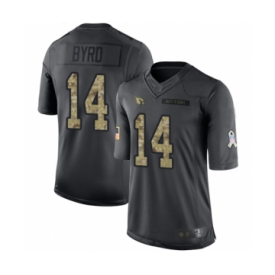 Men's Arizona Cardinals #14 Damiere Byrd Limited Black 2016 Salute to Service Football Jersey - Ujersey