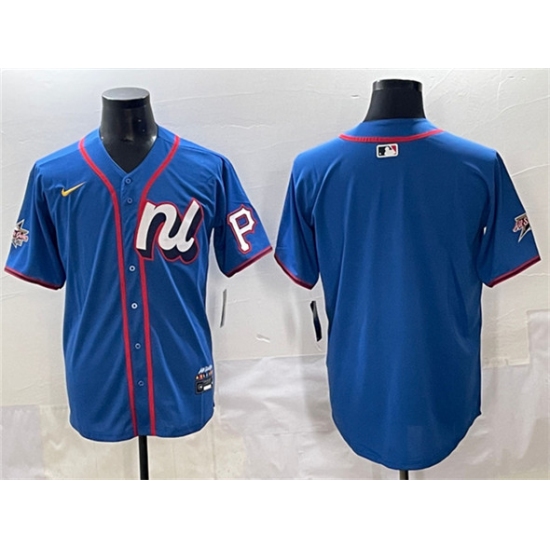 Men's National League Pittsburgh Pirates Blank Blue 2025 All-Star Edition Limited Stitched Baseball Jersey - Ujersey