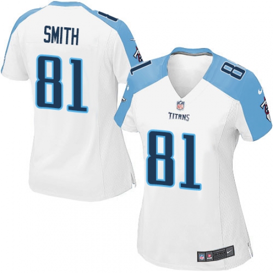 Women's Nike Tennessee Titans #81 Jonnu Smith Game White NFL Jersey - Ujersey