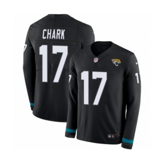 Youth Nike Jacksonville Jaguars #17 DJ Chark Limited Black Therma Long Sleeve NFL Jersey - Ujersey