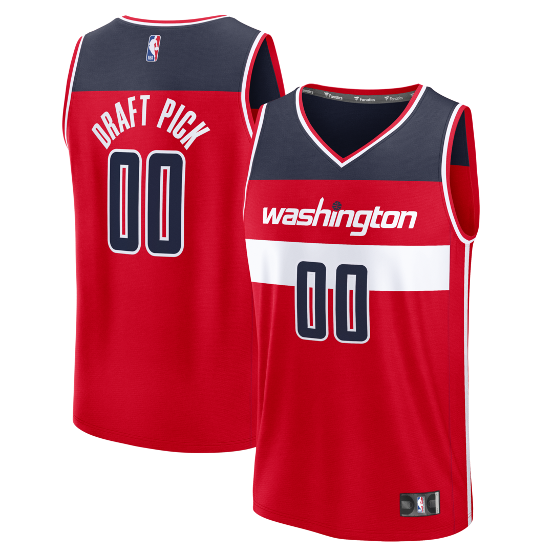 Youth Washington Wizards TBD Fanatics Red 2026 NBA Draft First Round Pick Fast Break Replica Player Jersey - Icon Edition - SUjersey01