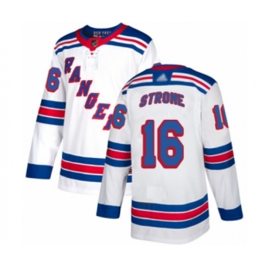 Men's New York Rangers #16 Ryan Strome Authentic White Away Hockey Jersey - Ujersey