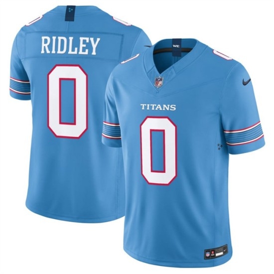 Men's Tennessee Titans #0 Calvin Ridley Light Blue 2026 F.U.S.E. Vapor Limited Stitched Football Jersey - Ujersey