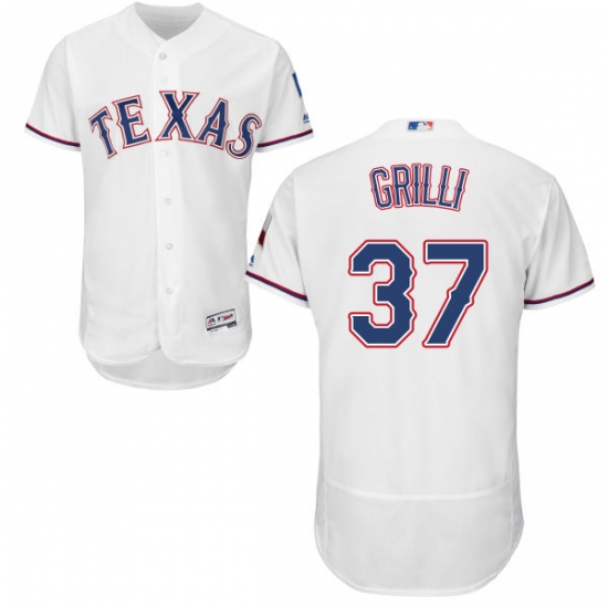Men's Majestic Texas Rangers #37 Jason Grilli White Flexbase Authentic Collection MLB Jersey