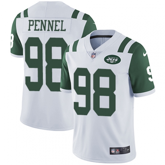 Youth Nike New York Jets #98 Mike Pennel White Vapor Untouchable Limited Player NFL Jersey - Ujersey