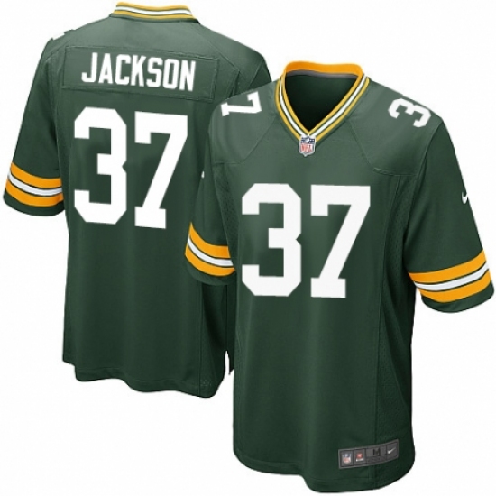 Men's Nike Green Bay Packers #37 Josh Jackson Game Green Team Color NFL Jersey - Ujersey
